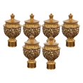 thumbnail image 3 of Ensemble de Décorations pour Tringle à Rideaux 6 Pcs, Quincaillerie Vintage, Capuchons Durables pour Tringle à Rideaux, Embouts de Tringle à Rideaux pour Fenêtre, Or, 3 of 5