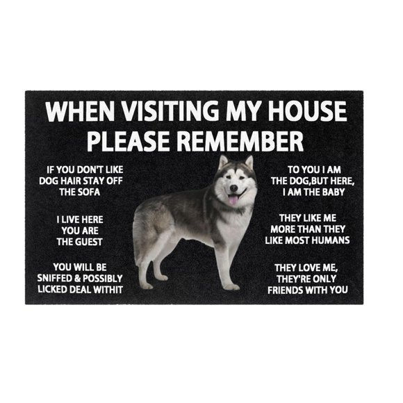 Binwennn Knot Blanket Adult Siberian Chihuahua Doormat Kitchen Bath Dog Interior Monologue Doormat Funny Cute Doormat Door Mat Welcome Doormat Funny Doormat New Home Door Mat