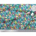 thumbnail image 3 of Soimoi Georgette Viscose Fabric Triangle Geometric Decor Fabric Printed Yard 42 Inch Wide, 3 of 3