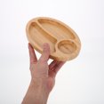 thumbnail image 2 of KAKOWELY Assiette en Bambou pour Bébé Assiette à Succion en Bambou Plat d'Alimentation Compartimenté avec Succion Assiette en Bambou Réutilisable Assiette à Succion pour Nourrisson Assiette à Nourriture Compartimentée en Bambou, 2 of 5