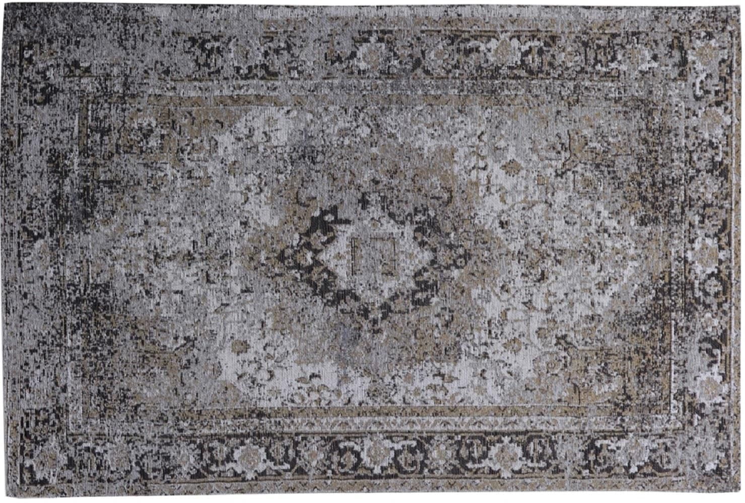Tapis jacquard médaillon gris Home Decor Inc – 122 x 183 cm, idéal pour le salon
