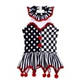 thumbnail image 3 of Oyolan Robe de Danse Ballet pour Filles, Justaucorps à Col Licou, Costume de Cosplay de Clown de Cirque d'Halloween Carnaval Noir&Rouge 12, 3 of 5