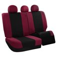 thumbnail image 1 of FH Group Light & Breezy Flat Cloth Car Seat Cover Set For Car Truck SUV Van Burgundy - Rear, 1 of 5