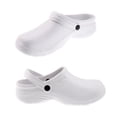 thumbnail image 3 of Mens Womens Nurse Shoes Clogs Lightweight Anti Slip Sandal - white, white EU 37, 3 of 8