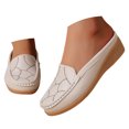 thumbnail image 1 of Dakaela Womens Mules Casual Slip on Loafers Round Toe Low Wedge Work Shoes Backless Walking Slides, 1 of 8