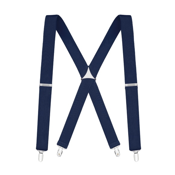 Buyless Fashion Suspenders for Men - 48" Elastic Adjustable Straps 1 1/4" - X Back
