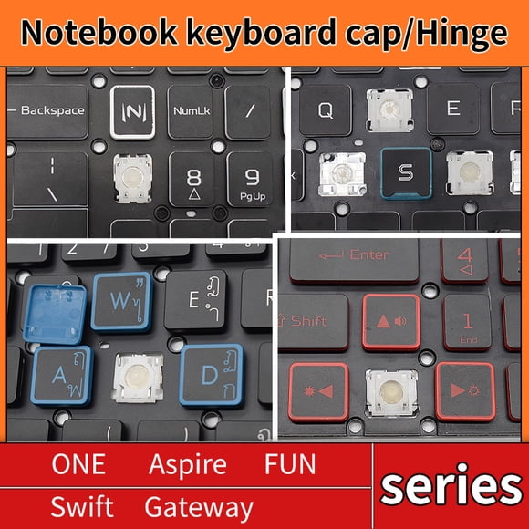 Keyboard Laptop For Acer Nitro 5 AN515-51 AN515 AN515-52 AN515-53 AN515-41 AN515-42 AN515-31-56 Cap Keycap And hinge Replacement 1 Keycap and Hinge