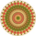 thumbnail image 1 of Ahgly Company Machine Washable Indoor Round Transitional Dark Bisque Brown Area Rugs, 5' Round, 1 of 7