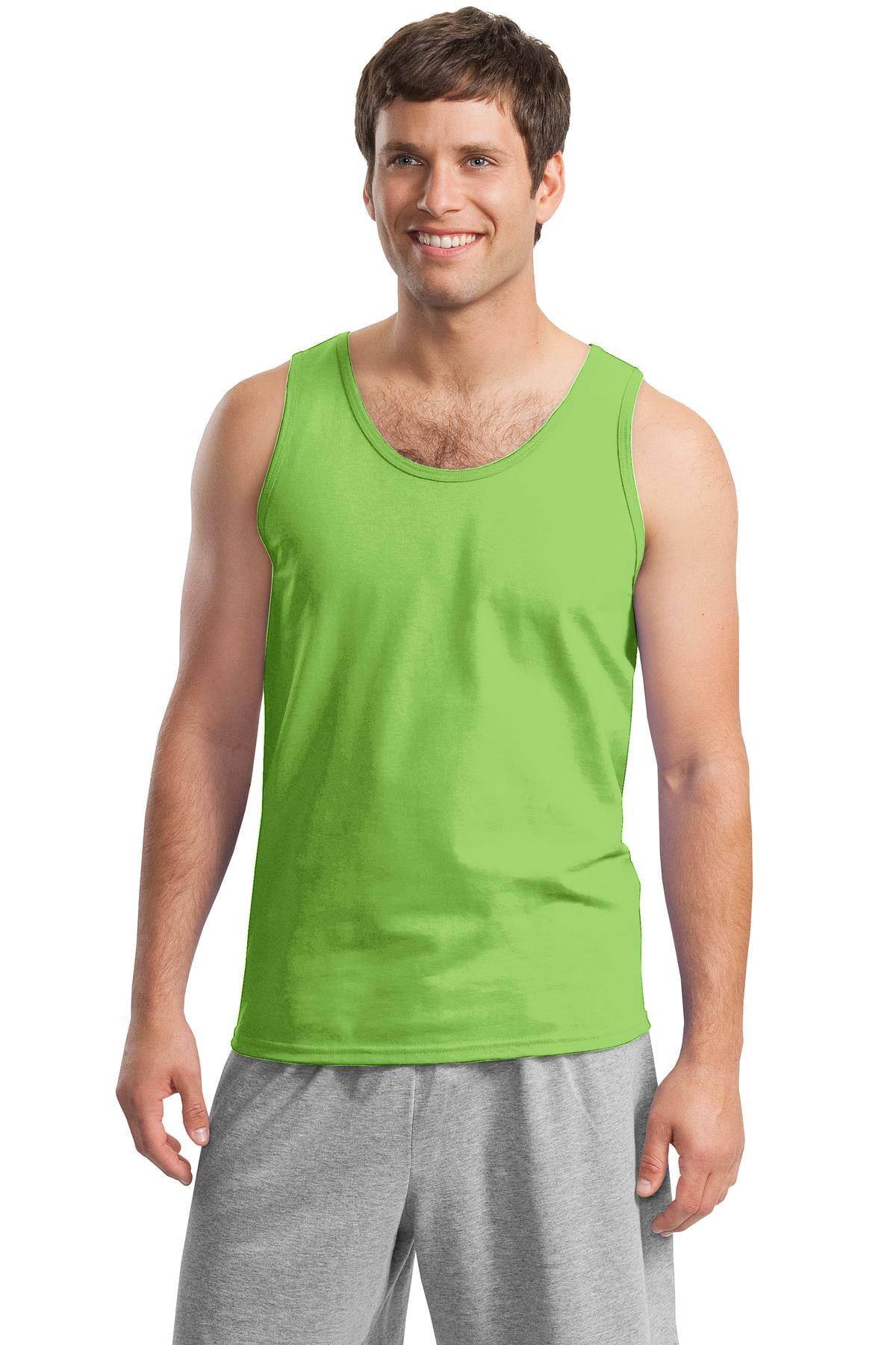 Gildan Men's 100 Percent Cotton Neck Tank Top 2200