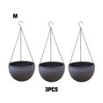 thumbnail image 4 of Wweixi 3pieces Stylish Planters For Hanging Pot Flower Plant Hanging Garden grey M 1Set, 4 of 6