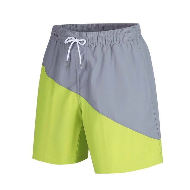 Timegard Shorts Men Plus Size Drawstring Elastic Waist Color Block Casual Loose Workout Shorts Summer