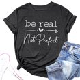 thumbnail image 4 of WEIYLL Womens Tshirt Short Sleeve Letter Print Black Tees Sizes XXL, 4 of 4
