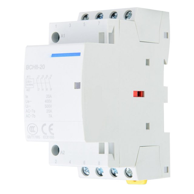 NO Household AC Contactor,4P 4NO 20A Household D In Rail Household AC Contactor Household AC Contactor Proven Performance