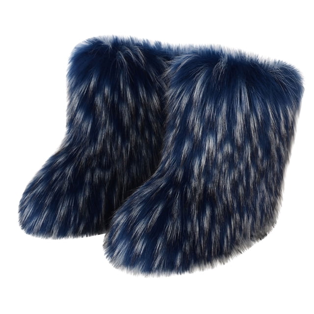CEHVOM Bottes Imitation Animal pour Femmes Plus Cachemire Bottes de Neige