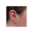 thumbnail image 3 of Boucles d'Oreilles pour Femme en Or Blanc 14 K, Clous en Vrai Diamant Taille Ronde 1/5 Ct P.t., 3 of 3