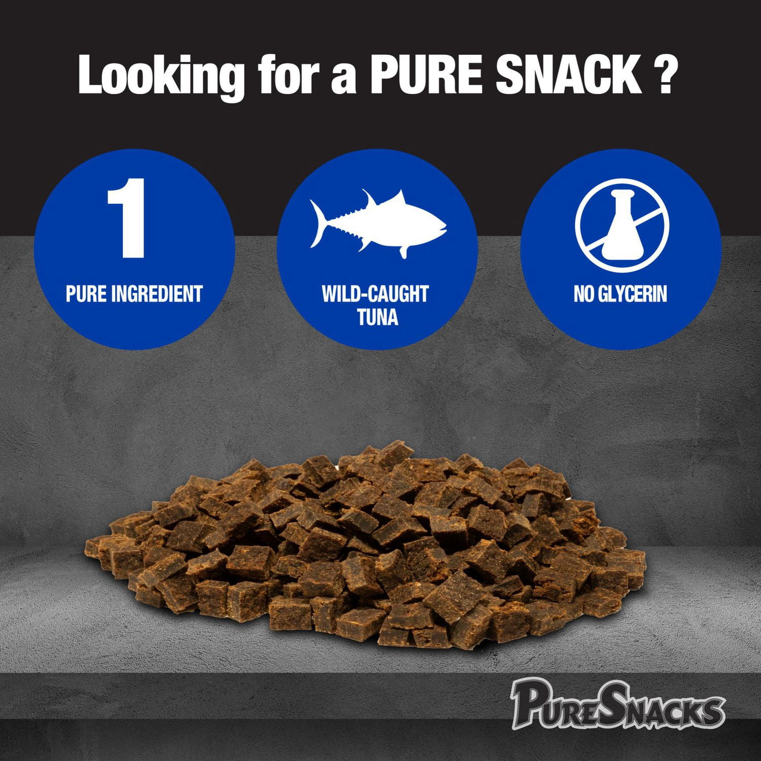 Mini-PureSnacks Gâteries d'Entraînement Séchées à l'Air, Thon pour Chien 396g