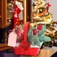 thumbnail image 4 of Meitianfacai Christmas Sweethearts Basket Gift Gift Basket Gift Box Candy Box Snowflake Crisp Christmas Packaging Box Biscuits Box Suitable For Festivals, Red, 4 of 7