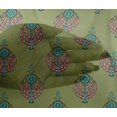 thumbnail image 4 of oneOone Viscose Chiffon Fabric Leaves & Floral Block Decor Fabric Printed BTY 42 Inch Wide, 4 of 4