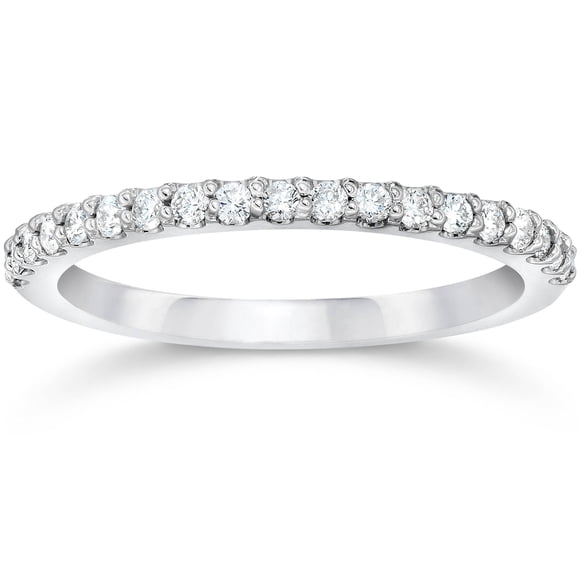 Diamond Wedding Ring Band Classic 14k White Gold Engagement Anniversary Ring