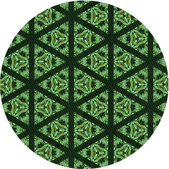 Ahgly Tapis Rond Lavable en Machine Intérieur Transitionnel Noir Nuit, 8 Pieds Rond
