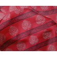 thumbnail image 4 of oneOone Silk Tabby Fabric Leaves & Lotus Block Printed Fabric 1 Yard 42 Inch Wide, 4 of 4