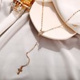 thumbnail image 3 of SIfdSeng Women's Golden Cross Necklace Ordinary Creative Retro Sweater Chain, 3 of 6