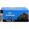 thumbnail image 3 of Great Value Grands Sacs à Ordures Extérieurs, 90L, 20sacs, 3 of 4