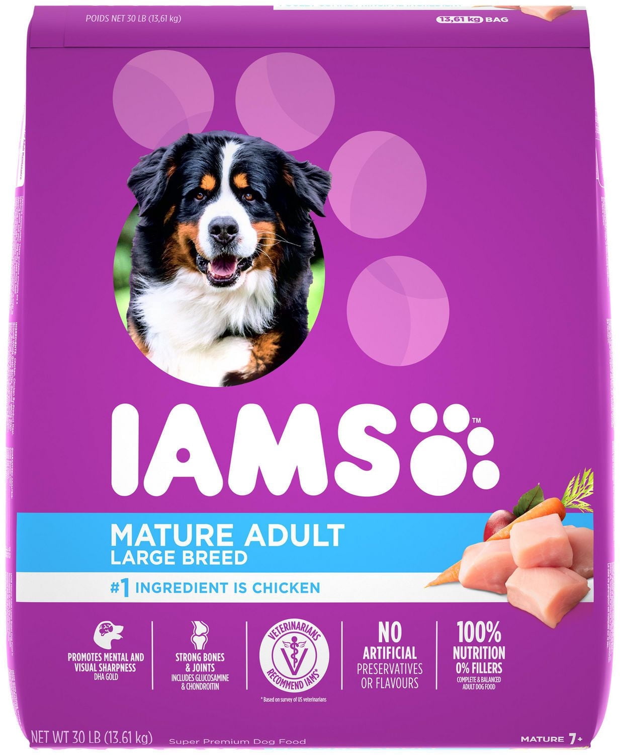 Iams Mature Adult Large Breed with Chicken & Whole Grains Recipe Dry Dog Food 14kg