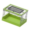 thumbnail image 1 of S SERENABLE Clear Folding Reptile Tank Lizards Habitat Lightweight Desktop Pet Enclosure Green, 1 of 9