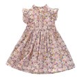 thumbnail image 1 of B91xZ Robe Décontractée en Coton pour Fillette, Printemps Été, Manches Longues, Col Ras du Cou, Robe en Tricot 2-9 Ans, Rose 5-6 Ans, 1 of 5