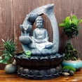 thumbnail image 3 of Unique Resin Buddha Desktop Fountain Decoration Tabletop Ornament with Light for Home OfficeUS Plug 110V, 3 of 6