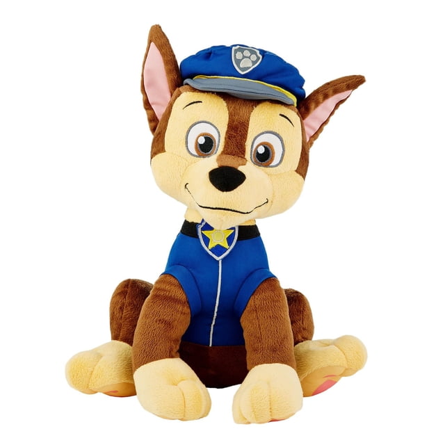Paw Patrol "Police Chase" Cuddle Pillow soft cuddly character pillow featuring Chase from PAW Patrol; tote-along kids nap pillow and portable cuddle buddy, spot clean only, often used as a travel nap companion for car or stroller.