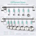 thumbnail image 2 of U-Taste 18/8 Stainless Steel Measuring Cups and Spoons Set: 12 Pieces Metal Stacking Kitchen Baking Cooking Food Measure Set 7 Cups 5 Spoons with Strengthened weld joints (Aqua Sky), 2 of 10