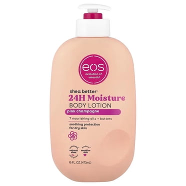 EOS,Shea Better™, Lotion pour le Corps Hydratation 24 H, Champagne Rose, 16 fl oz (473 ml)