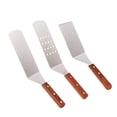 thumbnail image 1 of Professional Grill Accessory Kit 3-Piece Grill Tool Kit with Wooden Handle Stainless Steel Grilling Spatula Set for Grill Pans, Flat Top Cooking, Camping, Teppanyaki Grills, and Grill Pans, 1 of 8