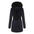 thumbnail image 4 of LSLJS Women Plus Size Winter Warm Composite Plush Button Lapels Jacket Outwear Coat, 4 of 5