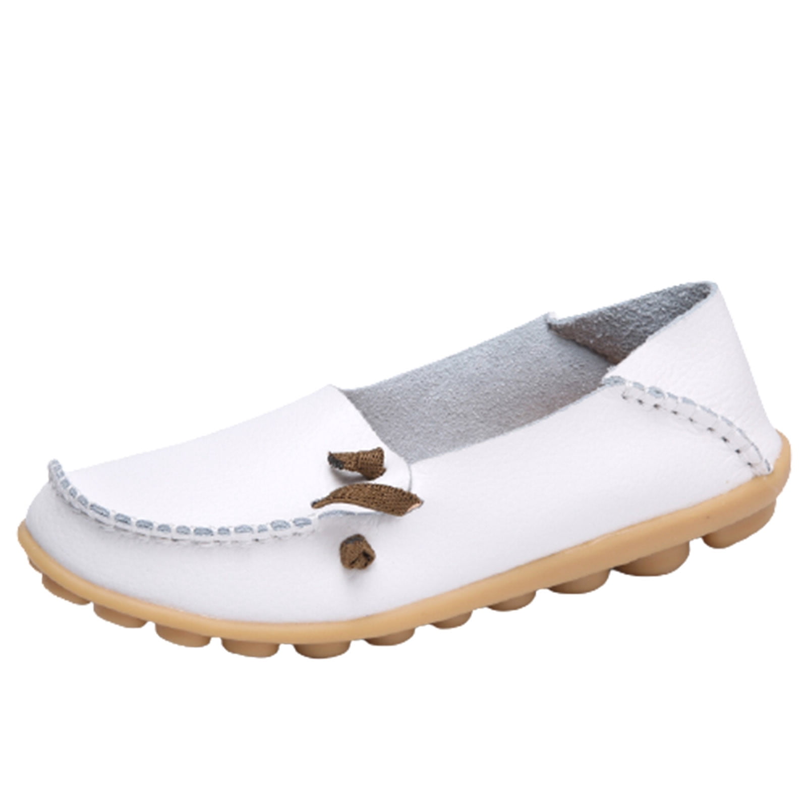 Chaussures Plates Décontractées pour Femmes à Bout Rond Mocassins Semelle Souple Chaussures Simples Décontractées Type Pois