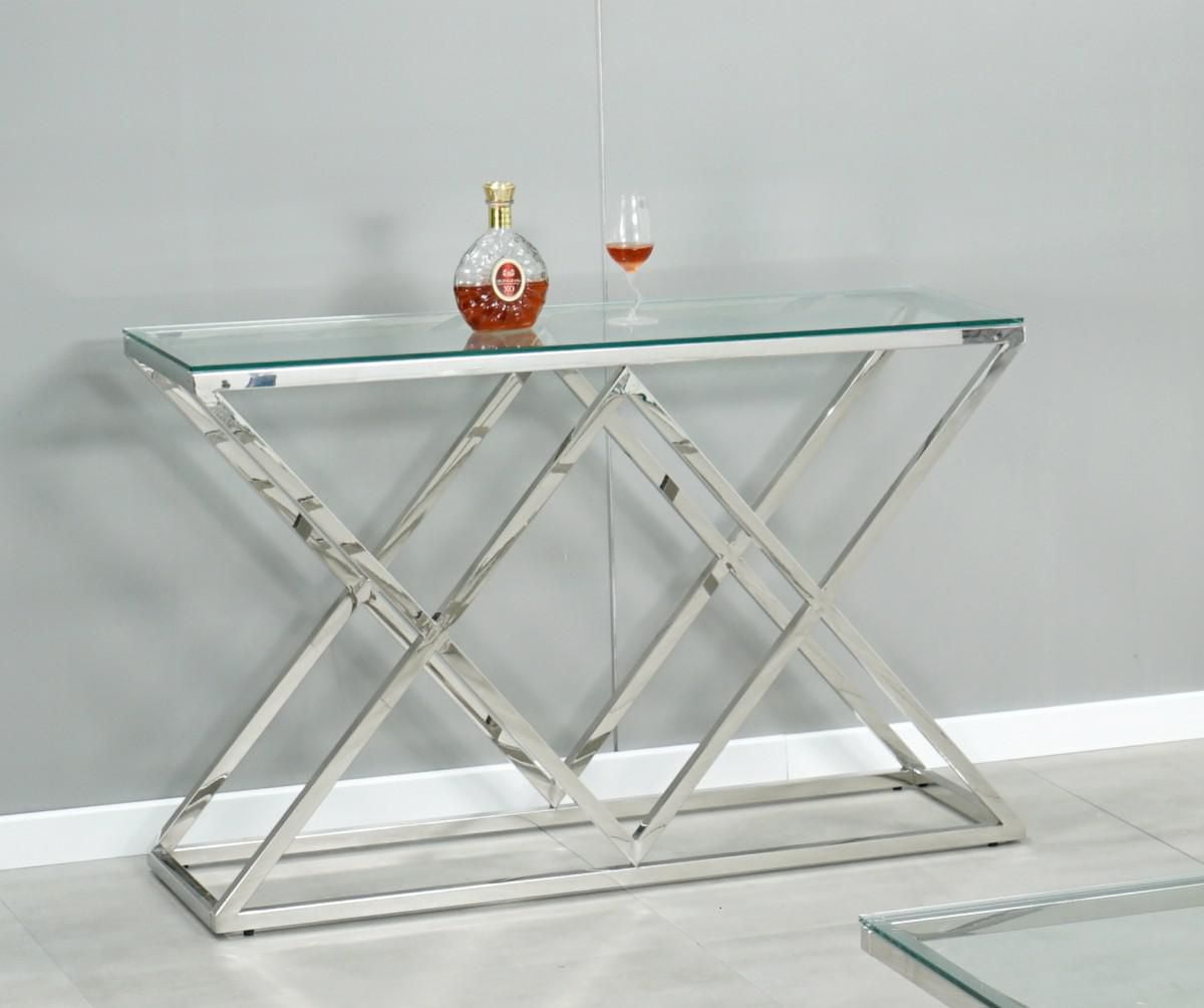 Yalda Sofa Table, Silver