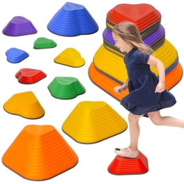 VEVOR Pierres d'Équilibre Enfants, 6PCS, Parcours Motricité Obstacles Sensoriels Antidérapants Tout-petits, 100 kg, Jeu Coordination Extérieur Intérieur pour Enfants Âges 3, 4, 5, 6, 7, 8 Ans et Plus
