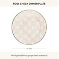 thumbnail image 4 of MACKENZIE-CHILDS Enamel Dinner Plate, Decorative Dinnerware Plate, 10 Inches, Set of 1, Pink-and-White Rosy Check, 4 of 6