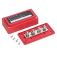thumbnail image 2 of 300A 48V Bus Bar, Positive & Negative Power Distribution Block with 4 X M8 Terminal Studs & Cover, Heavy Duty Battery Terminal Block for Marine, Automotive, RV, Boat, Car, Truck, 2 of 8