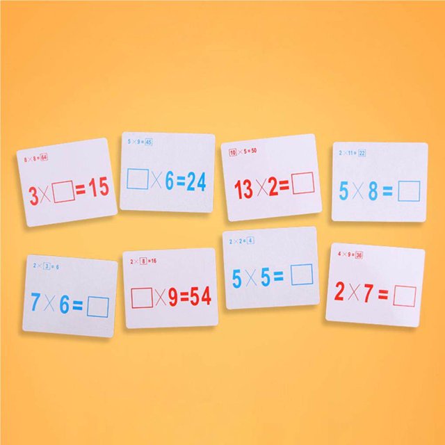 facefd Kids Mathematics Teach Card with Erasable Pen Math Educational Toys Children Preschool Tool Birthday Gift
