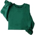thumbnail image 4 of Milgrthf Chandails d'Automne pour Fille Basique Tendance Manches Longues Léger Décontracté Col Rond Chandail à Enfiler Hauts Vert Armée TG, 4 of 5