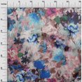 thumbnail image 3 of oneOone Velvet Medium Blue Fabric Abstract Floral Fabric For Sewing Printed Craft Fabric By The Yard 58 Inch Wide, 3 of 4
