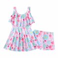 thumbnail image 1 of Girls Swimsuit 1 Piece Swimwear Quick Dry Flower Graphic Printed Bathing Suits 6-7 Years, 1 of 9