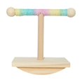 thumbnail image 1 of Natural Wooden Parrot Training Stand Play Gym with Chewing Exercise Activity for Small and Medium Birds, 1 of 4