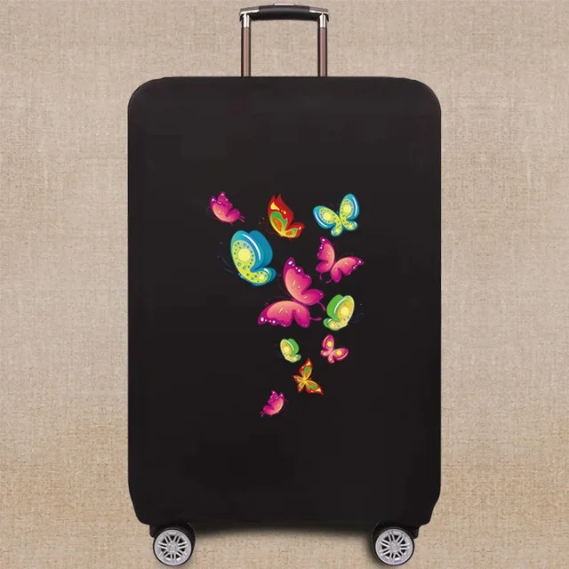 Housse de Valise Housse de Protection de Valise Motif Papillon Série Élastique Housse Anti-Poussière pour Valise 18-32 8Butterfly025 m