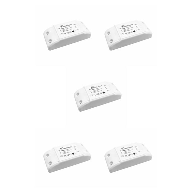 Wisewang 2.4Ghz WiFi Smart Switch Wireless Smartphone App Remote Control Breaker Timer Module Light Accessories 5Set