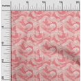 thumbnail image 2 of oneOone Velvet Medium Pink Fabric Asian Japanese Wave Sewing Material Print Fabric By The Yard 58 Inch Wide, 2 of 4
