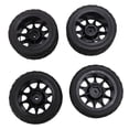 thumbnail image 1 of Rc 4 Pcs Pneus de Rallye Rc Compatibles avec TT01 XV02 70mm Échelle 1:10 Plastique Nylon Pneu de Moyeu de Roue de Voiture Rc, 1 of 7